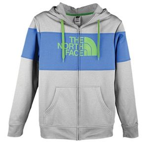 The North Face Peak Dome Full Zip hoodie   Mens   Casual   Clothing   Heather Grey/Nautical Blue