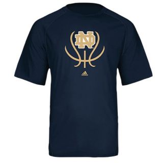 adidas College Courtside Climalite T Shirt   Mens   Basketball   Clothing   Notre Dame Fighting Irish   Navy