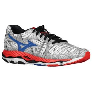 Mizuno Wave Paradox   Mens   Running   Shoes   White/Olympian Blue/Chinese Red