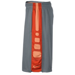 Nike Elite Stripe Shorts   Mens   Basketball   Clothing   Cool Grey/Atomic Orange