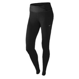 Nike Dri Fit Epic Run Tight   Womens   Running   Clothing   Black/White/Matte Silver