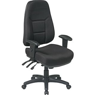 Office Star™ Super Ergonomic High Back Fabric Task Chair, Black