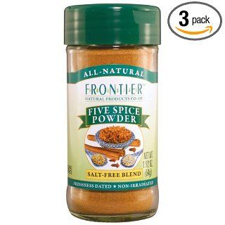 Frontier Five Spice Powder, 1.92 Ounce Bottles (Pack of 3)  Chinese Five Spice  Grocery & Gourmet Food
