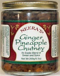 Ginger Pineapple Chutney Exotic spices/fresh chilies and honey, 1 Jar  Grocery & Gourmet Food
