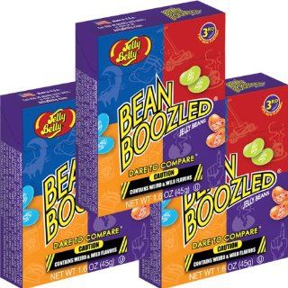 BEAN BOOZLED Jelly Belly Beans 1.6 oz ~ 3 Pack  Grocery & Gourmet Food