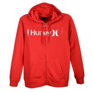Hurley One & Only Stencil Full Zip Hoodie   Mens   Casual   Clothing   Redwing