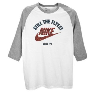 Nike Raglan Graphic T Shirt   Mens   Casual   Clothing   White/Grey