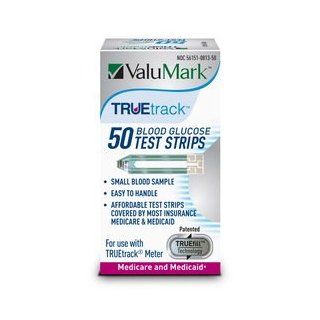 ValuMark TrueTrack Test Strips 50 ct. Medicare   Nipro (formerly Home Diagnostics) A308084 Health & Personal Care