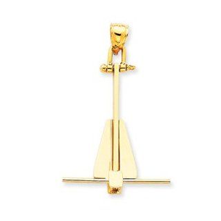 14k Moveable Danforth Anchor Pendant   JewelryWeb Jewelry