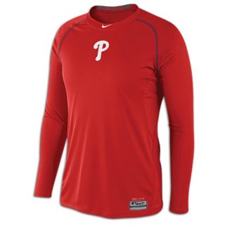 Nike MLB Pro Combat Dri Fit L/S Top   Mens   Baseball   Clothing   Philadelphia Phillies   Red