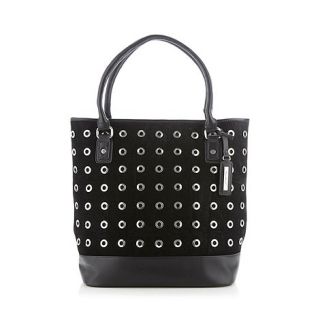 Principles by Ben de Lisi Designer black eyelet shopper bag
