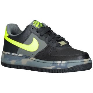Nike Air Force 1 Low   Boys Grade School   Basketball   Shoes   Black Pine/Dark Mica Green/Medium Khaki/Volt