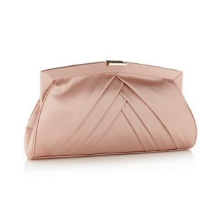 J by Jasper Conran Designer pink pleated silk clutch bag