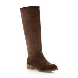 Dune Brown faux fur lined knee high boots