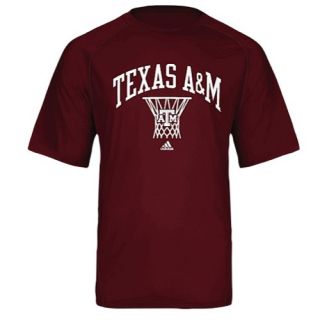 adidas College Courtside Climalite T Shirt   Mens   Basketball   Clothing   Texas A&M Aggies   Maroon