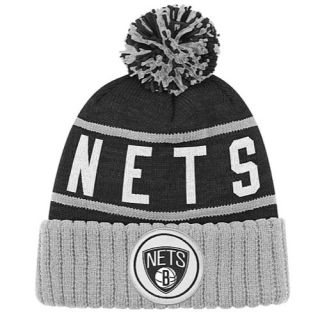 Mitchell & Ness NBA High Five Cuffed Knit Hat   Mens   Basketball   Accessories   Brooklyn Nets   Black/Grey/White