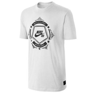 Nike SB Dri Fit Emblem T Shirt   Mens   Casual   Clothing   White/Black