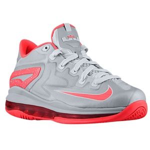 Nike Air Max LeBron XI Low   Boys Grade School   Basketball   Shoes   Light Base Grey/Laser Crimson