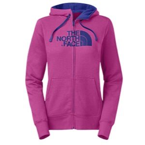 The North Face Half Dome Full Zip Hoodie   Womens   Casual   Clothing   Tnf Black/Azalea Pink