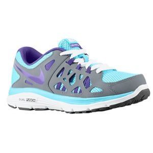 Nike Dual Fusion Run 2   Girls Grade School   Running   Shoes   Gamma Blue/Cool Grey/White/Electro Purple