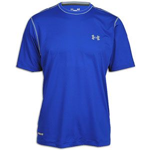 Under Armour Heatgear Sonic Fitted S/S T Shirt   Mens   Training   Clothing   Royal/Steel
