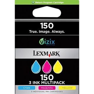 Lexmark 150 Color Ink Cartridges (14N1805), 3/Pack
