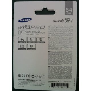 Samsung Electronics 64GB Pro microSDXC Extreme Speed (UHS 1) Class 10 Memory Card (MB MGCGB/AM) Retail Packaging Computers & Accessories
