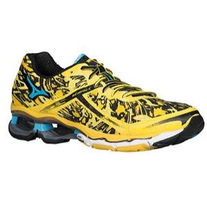 Mizuno Wave Creation 15   Mens   Running   Shoes   Cyber Yellow/Aquarius/Black