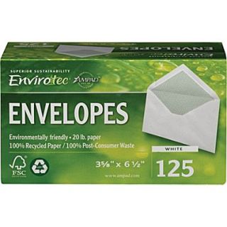 Sustainable Earth by™ #6 3/4 100% Recycled Business Envelopes, 125/Box