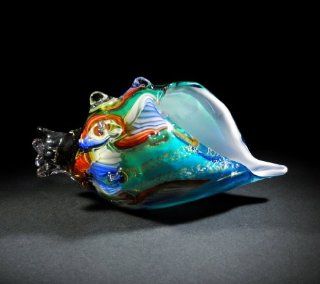 11 inch Glass Seashell, Handcrafted Art Glass, Independence Day Gift Sale   Collectible Figurines