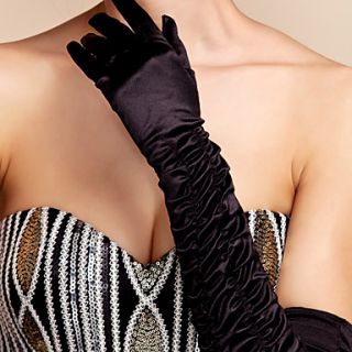 Satin Bridal Fingertips Opera Length Gloves (More Colors Available)