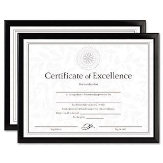 DAX   Value U Channel Document Frames w/Certificates, Set of 2, 8 1/2 x 11, Black   Sold As 1 Set   Sleek, contemporary styling gives employee awards an upscale look. 