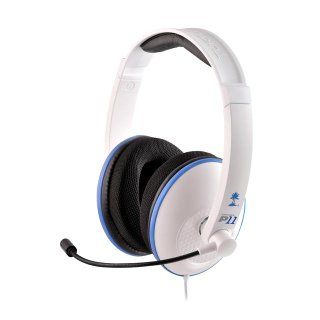 Turtle Beach Ear Force P11 Amplified Wired Stereo Headset with Mic (White)   Playstation 3 Video Games