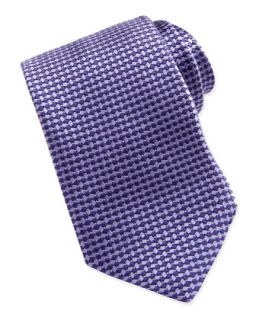 Mens Woven Tonal Diamond Print Tie, Purple   Ermenegildo Zegna   Purple