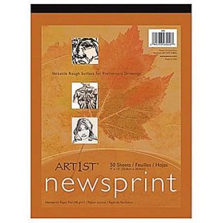 Pacon Art1st White Newsprint Paper Pad, 18 x 12