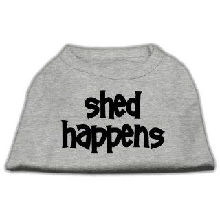 Mirage Pet Products 12 Inch Shed Happens Screen Print Shirts for Pets, Medium, Grey 