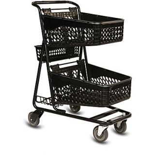 TT 100 Convenience Shopping Cart, Black Frame, Black Baskets