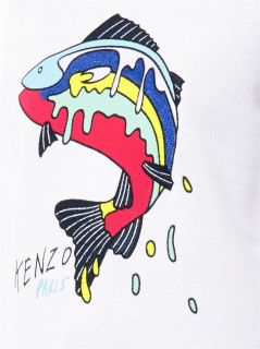 Fish embroidered cotton sweatshirt  Kenzo