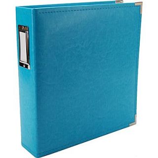 We R Memory Keepers Faux Leather 3 Ring Binder, 8.5 x 11, Aqua