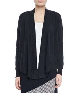 Womens Open Front Cotton Cardigan   Isda & Co   Ballpoint (navy) (S (4/6))
