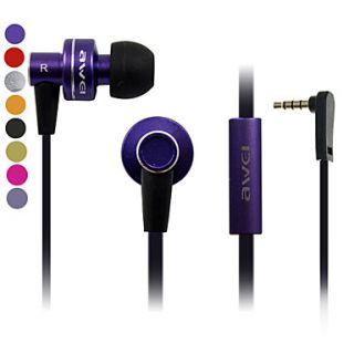 ES 900i Awei Super Bass In Ear Earphone with Mic and Remote for Mobilephone/PC/