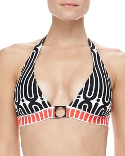 Womens Mod Maze Halter Bikini Top   Trina Turk   Cherry (12)
