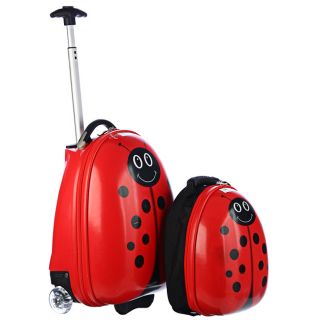 Trendykid Travel Buddies Lola Ladybug 2 pc Hardside Kids Luggage Set