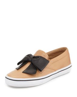 delise too bow slip on sneaker, natural   kate spade new york   Natural (40.