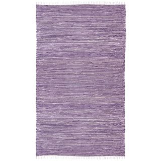 Purple Reversible Chenille Flat Weave Area Rug (9 X 12)
