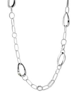 Wavy Link Chain Necklace, 40L   Ippolita   Silver