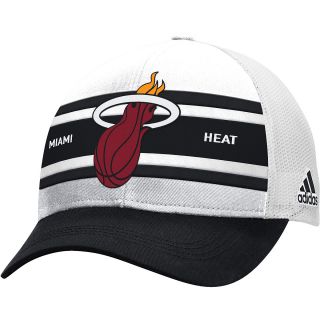 adidas Mens Miami Heat Logo Trucker Snap Back Cap   Size Adjustable, White