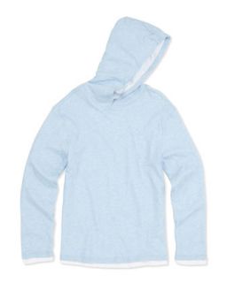 Double Layer Hoodie, Blue, S XL   Vince