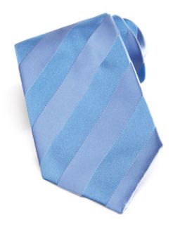 Mens Self Striped Tie, Blue   Brioni   Blue