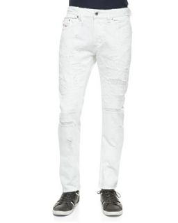 Mens Thavar Distressed Jeans, White   Diesel   White (33)
